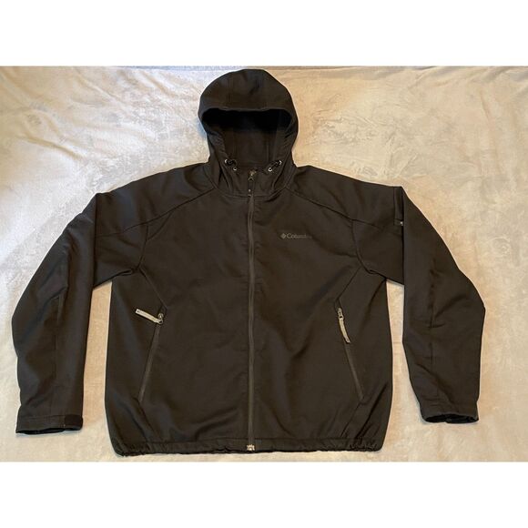 Columbia Men's Full Zip Jacket Hood Drawstring Waist Pockets Sleeve Pocket SZ XL - Picture 1 of 14